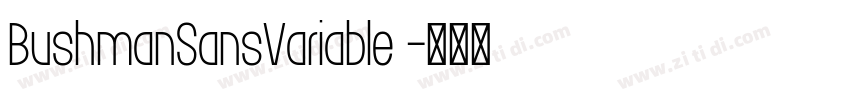 BushmanSansVariable 字体转换